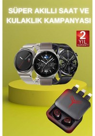 Resim Ucuz Kaliteli Akıllı Saat Ve Powerbank Bluetooth Kulaklık 5.1 Stereo Anc Özelliği 