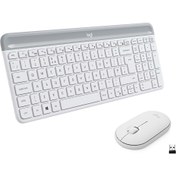 Resim OEM Logitech Beyaz Kablosuz Klavye Mouse Seti 