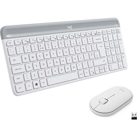 Resim OEM Logitech Beyaz Kablosuz Klavye Mouse Seti 