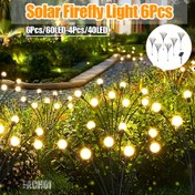 Resim Solar Ateşböceği Işığı 6 Paket / 60 LED - 4 Paket / 40 LED, Bahçe Çim İzleme Flaş Işıkları, Dış Mekan Zemin Lambası, 8 Modlu, Lityum Pil, Kolay Kurulum, Yol Yürüyüş Kamp Partisi Düğün Paskalya Ramazan ve Diğer Festival Kutlama Senaryoları için Uygun 