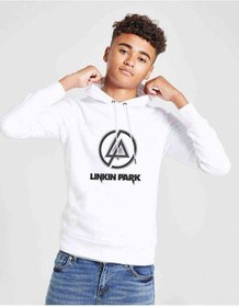 Resim Linkin Park Baskılı Unisex Çocuk Kapüşonlu Beyaz Sweatshirt (534656633) 