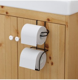 Resim Teknotel Dolap Kapağına Asmalı Tuvalet Kağıtlık Mat Siyah Sf282 