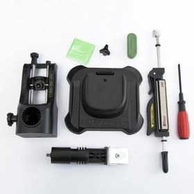 Resim Ruixin Pro III Bıçak Bileyici Profesyonel Şefler için Yükseltilmiş Versiyon, Dört Biley Taşı ve Güçlendirilmiş Taban ile Sabit Bir Açıya Sahiptir. 