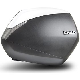 Resim ebakbak Motosiklet Sh-36W Yan Çanta Takım Siyah White ( Beyaz Kapaklı ) Motor Tur Çantası 