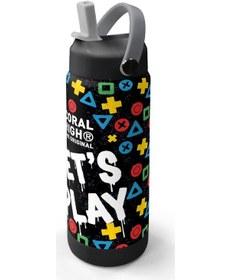 Resim Coral High Siyah Lets Play Desenli Katlanır Ağızlıklı Çelik Termos 650 Ml 38314 Siyah 