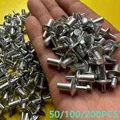 Resim VBZ 50/100/200 adet Alüminyum Rivetler, Parlatılmış Yuvarlak Başlıklı, Çekiç Tipi, DIY El Sanatları ve Ev Tamirleri için Yarım Yuvarlak Başlıklı Genleşme Rivetleri 