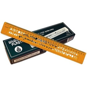 Resim Yıldızlar 037 Yazı Şablonu Harf Cetvelli Dar 30 CM Sarı 