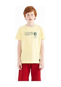 Resim Tommylife Tommy Life Sarı Baskı Detaylı O Yaka Standart Kalıp Erkek Çocuk T-shirt - 11145 Sarı 