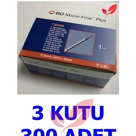 Resim 1.0 ML Bd Micro-Fine Plus İnsülin Enjektörü 100'Lu 3 Kutu 
