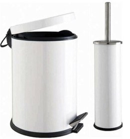 Resim Genel Markalar Banyo Beyaz Çöp Kovası 3 Lt + Klozet Fırçalığı 2'li Set 