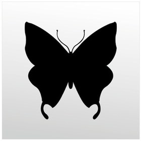 Resim Folyo Sticker Kelebek Adkpquy677 60cm Uzunluk Siyah 