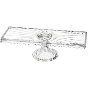 Resim Alegre Glass Cam Damla Batom Kek Standı 40x15x11 cm 