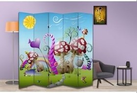 Resim Çocuk Temalı Özel Tasarım Paravan Room Divider PRV1110, 180 x 180 