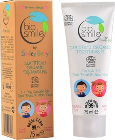 Resim Bio Smile 3+ Yaş Tutti Frutti ve Aloe Vera Özlü Organik Çocuk Diş Macunu 75 ML 