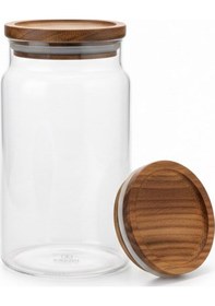 Resim 750 Ml Akasya Kapak Kavanoz Şeffaf 
