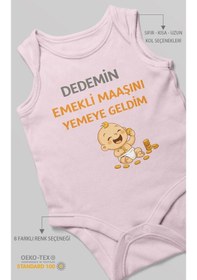 Resim Morivokids Dedemden Sıfır Kollu Bebek Zıbını %100 Pamuk Bebe Pembe 
