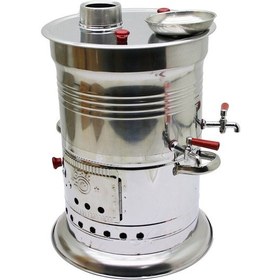 Resim ÖZ-EL ZHT8225 10 L Çift Musluk Piknik Semaveri Inox 