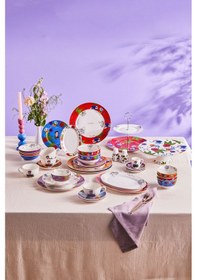 Resim Karaca Frida Çay Fincanı Ve Tabağı Mavi 220 Ml 