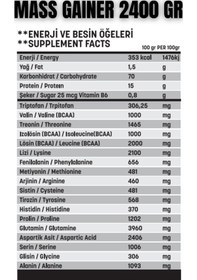 Resim Mass Gainer 2400 Gr Çikolata Aromalı 