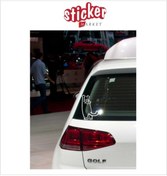 Resim Sticker Market Kedi Beyaz Renk Sticker 