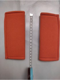 Resim SS Oto BEBEK KOLTUĞU EMNİYET KEMER PEDİ,(2 adet) Yumuşak kumaş Puset, Mama Sandalyesi (TURUNCU) 