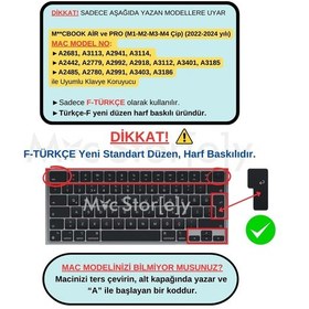 Resim Apple Uyumlu Macbook Klavye Koruyucu Türkçe F- -f Baskılı Uk-ters L Enter Tipi 13,6-15,3inç- 14,2-16,2inç M1-m2-m3-m4 , Silikon İnce Hafif Ultra İnce Sku: Smg8690010632760 