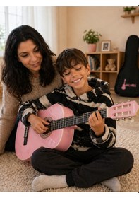 Resim Valares Qcg3624 Klasik Gitar Soft Pembe Tasarım 39 4/4 Sap Ayarlı Köşe Korumalı Askı Aparatlı Yumuşak Tını 