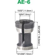 Resim Mingjin Shop 1 Ae-6 Stili Ağaç Işleme Yönlendirici Bit Oyma Makinesi Ahşap Freze Kesici Ağaç Işleme Freze Chuck Dönüştürme Seti (Yurt Dışından) 