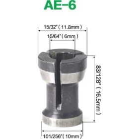 Resim Mingjin Shop 1 Ae-6 Stili Ağaç Işleme Yönlendirici Bit Oyma Makinesi Ahşap Freze Kesici Ağaç Işleme Freze Chuck Dönüştürme Seti (Yurt Dışından) 