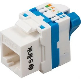 Resim S-Link SL-KS75 180 Derece Utp Cat6 Kestone JACK3U 90 Der 