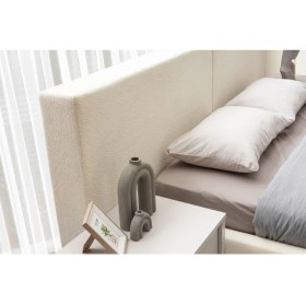 Resim Folt Beige Bazalı Karyola 