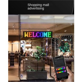 Resim Serfhyff LED Matris Panel Programlanabilir Esnek Ekran IP65 Ekran Animasyon Mesajı Kaydırma Işareti Uygulama Kontrol Arabaları Mağaza Çubuğu, B (Yurt Dışından) 