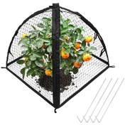 Resim Yaozixa 22 İnç Nylon Bitki Korumalı Kafes, Hayvanlardan Koruma, Fide Ve Sebze Muhafızı, Toprak Çivi İle, 56x56x56 Cm 