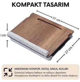 Resim Mabeyn - LS051 Minderli Eğim Ayarlanabilir Mousepadli Laptop Sehpası 