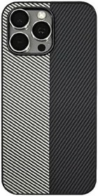 Resim Coverzone iPhone 15 Plus ile uyumlu Kılıf Karbon Fiber Desenli Double Color 2mm Kamera Koruma Çıkıntılı ENIGMA iPhone 15 Plus için Kılıf White Gray 