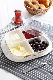 Resim Bba Home 2 Adet Prenses Kare Kahvaltı Çerezlik Saklama Küçük Boy Kahvaltılık Tek Ebat 