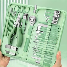 Resim 35 Parça Profesyonel Manikür ve Pedikür Seti, Taşınabilir Seyahat Çantası, Tırnak Makasları, Tırnak Dosyaları, Kokusuz El ve Ayak Bakım Aletleri Seti, Ev ve Seyahat Kullanımı için Elektriksiz Temel Bakım Seti, 300g Altında Hafif, Piller veya Tırnak Tutkalı/Pudrası Yok 