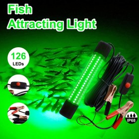 Resim 1 adet Balıkçılık Yemi Işığı IP68 Su Geçirmez - 12V DC, 126 LED Yüksek Parlaklık, 5m Su Geçirmez Anahtar Kablosu (Pil Dahil Değildir) 