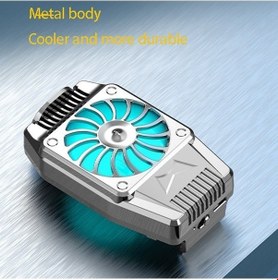 Resim Prestigegoods Taşınabilir Cep Telefonu Soğutucu Fanı, İphone Uyumlu/Samsung Uyumlu Uygun, Gümüş Renkli, 45x76.5x16mm 