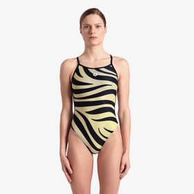 Resim Arena Multistripes Kadın Renkli Yüzücü Mayosu 