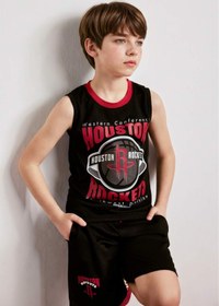 Resim DeFacto NBA Houston Rockets Bisiklet Yaka Atlet Erkek Çocuk H2956A826HS 