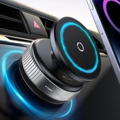 Resim Arabada/Spor Salonunda/Aynada/Düz Yüzeylerde Kullanım İçin Ayarlanabilir Vakum Manyetik Emiş Kupası Telefon Tutucu, Tüm Akıllı Telefonlarla Uyumlu 