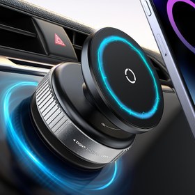 Resim Arabada/Spor Salonunda/Aynada/Düz Yüzeylerde Kullanım İçin Ayarlanabilir Vakum Manyetik Emiş Kupası Telefon Tutucu, Tüm Akıllı Telefonlarla Uyumlu 