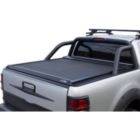 Resim Omsa Ford Ranger Omback Sürgülü Bagaj Kapama Orijinal Rollbar Uyumlu Siyah 2011-2022 Arası 