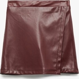 Resim Koton Suni Deri Şort Etek Bordo 6wkg40006ak Bordo 