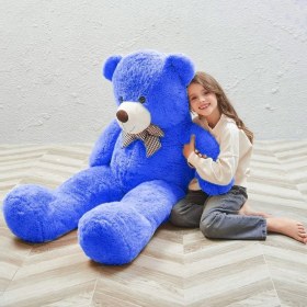 Resim Sole Papyonlu Sevimli Peluş Ayı 130 cm Ayıcık 