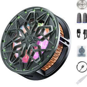 Resim Apera MT37 Profesyonel 11 Kanat Turbo Fanlı Gaming Telefon Soğutucu 1 Çift Hızlı Tetik Manyetik Yarı İletken Radyatör 