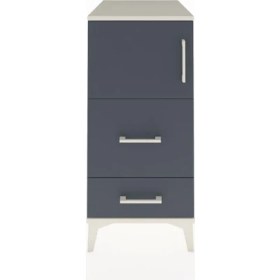 Resim Dienni Kronos Komodin Tek Raflı 2 Çekmeceli Tek Kapaklı 44X59X96 Aytaşı-Antrasit 