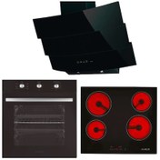Resim Alveus Alpha ALV MFA 614 - ALV GLS 641 - ALV MOD W Siyah Ankastre Set 