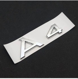 Resim A4 Krom-3d Abs Siyah Logo A3 Harfler Araba Gövde Amblem Rozeti Audi A3 8p Sline 8l 8v Sedan Sportback 8pa 8p1 A3 Etiket 